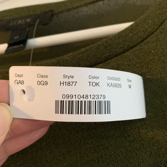 J. Crew NWT Sparkle Bell Sleeve Top H1877 Size M - Picture 2 of 3